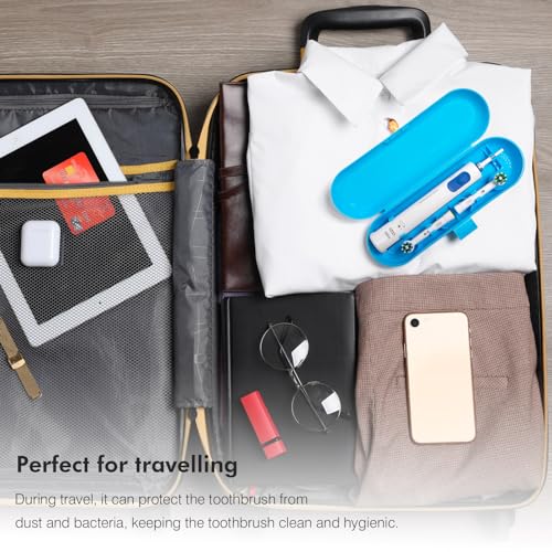 Nincha Electric Toothbrush Travel Case for Oral B & Philips Sonicare,Blue - color: Blue