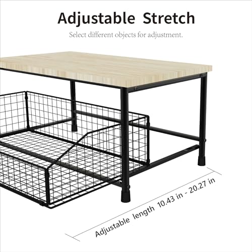 Kitchen Microwave Rack, Small Coffee Stand Shelf with Drawer Storage Basket | Kitchen Counter Storage Microwave Shelf for Coffee Machine, Living Room, Bedroom(Black) - color: Black
