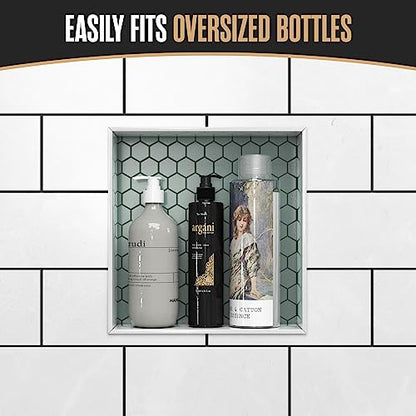 Shower Niche, Shower Niche Insert Tile Ready, 12x12 Inch, Soap Box, Prefab | Houseables Recessed Bathroom Storage, In Wall Shelf, Cubby Inserts, Recessed Shampoo Caddy, Inset Shelves, Built In Nook - size: 12 x 12 inches (ID)