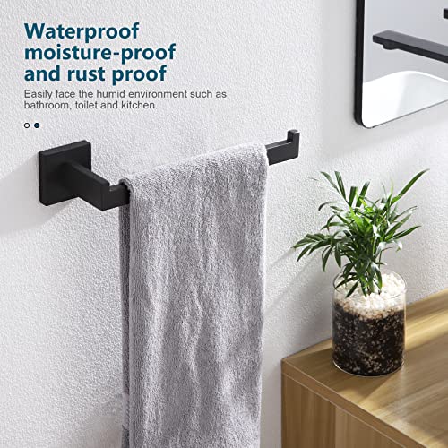 KOKOSIRI Black Towel Ring Hand Towel Racks Rods Bathroom Towel Rails Kitchen Hardware Stylish Stainless Steel, Wall Mount, B3003BK - color: Matte Black