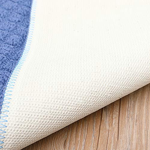 COSYHOMER 32x20 Half Round Kitchen Rug,Non Slip Washable Mat,Blue 1PC | Polypropylene tufted textile,small half circle rug,kitchen sink mat,Kitchen floor mat - color: Blue, size: 1'8" x 2'8" (Semicircular)