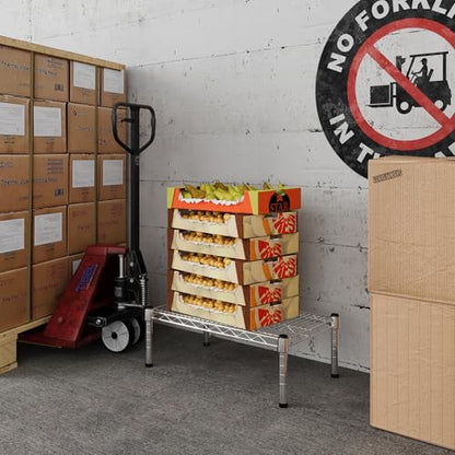 14" Deep x 24" Wide x 8" Height Wire Shelving Kit | 1-Tier | NSF Commercial Storage Rack Unit - size: 14" Deep x 24" Wide