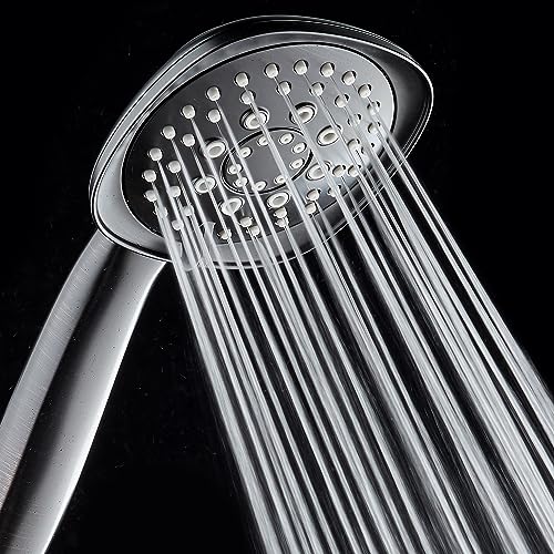 AquaDance, Oil-Rubbed Bronze Luxury Square 6-setting High-Pressure Hand Extra-Long 72" Stainless Steel Hose, Bracket, Solid Brass Fittings, Finish. Premium Handheld Shower Head from Top American - color: Oil Rubbed Bronze