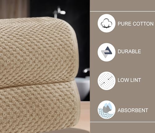 COTTON CRAFT Euro Spa Waffle Weave Bath Sheet - Set of 2 Linen Towel Sheets | Pure 100% Ringspun Cotton Oversized Luxurious Towel Set - Soft Plush Super Absorbent Low Lint Quick Dry - 35 x 70 inches - color: Linen, size: 2 Pack Bath Sheet