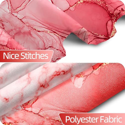 Red Marble Stall Waterproof Shower Curtain 36x72 inches | RV Small Shower Curtain Set for Bathroom, Abstract Modern, Machine Washable, Easy to Install with Hooks, Ombre White Red - color: Red, size: 36"W x 72"L (Pack of 1)