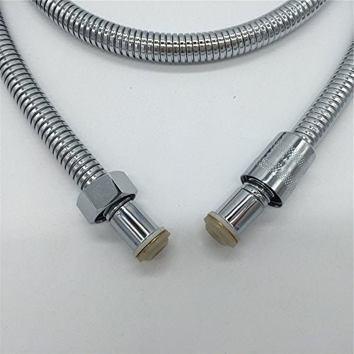 59 Inch Shower Hose, Chrome, Stainless Steel, Extra Long, High Flexibility, Durable, Leak-Proof, Corrosion-Proof, Easy to Install, Handheld, Bathroom Sprayer Hose - color: Chrome