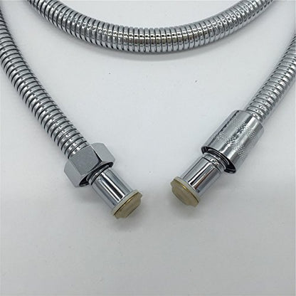 59 Inch Shower Hose, Chrome, Stainless Steel, Extra Long, High Flexibility, Durable, Leak-Proof, Corrosion-Proof, Easy to Install, Handheld, Bathroom Sprayer Hose - color: Chrome