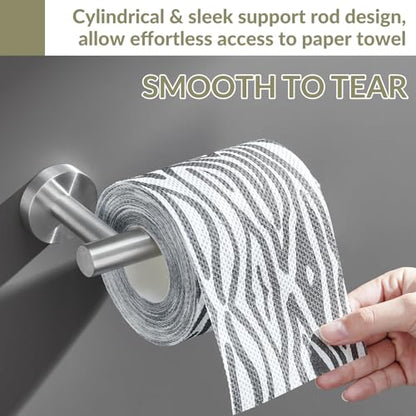 Brushed Nickel Toilet Paper Holder for Restroom, Wall Mounted | 304 Stainless Steel Tissue Holder, Rust-resistant for Bathroom, Powder Room, Vanity, Stable Drilling Mounted, Space-saving - color: Brushed Nickel