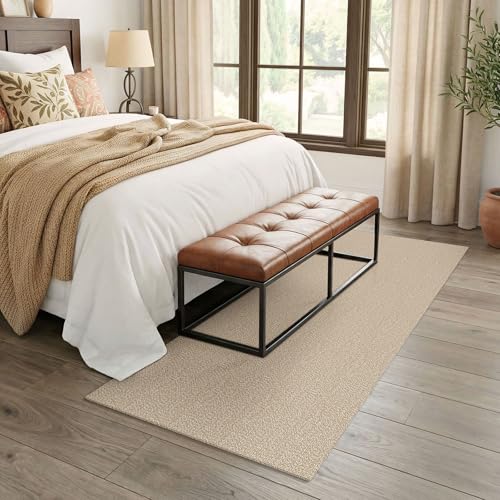 Washable Runner Rug, Non Slip Walkway Runner, 3x7 Ft, Sand/Beige | Washable Braided Runner Carpet, Non Slip Rubber Dot Backed, For Hallway, Kitchen, Entryway, Bedroom, Laundry Room, Foyer - color: Sand/Beige, size: 3' x 7' (Rectangular)