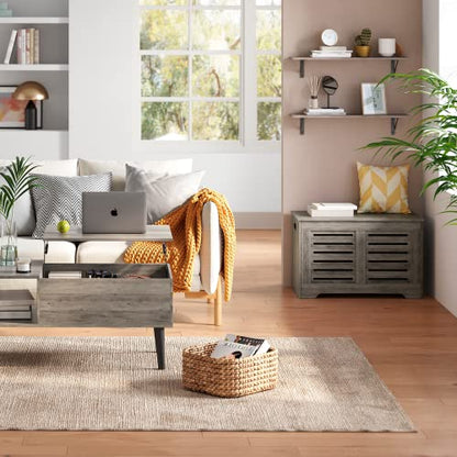 Long Wall Shelves, 31.5" Wall Mounted Shelves with Metal Brackets | Floating Book Shelves, Set of 2, Easy Assembly, Max Load 22lbs, Wall Storage Ledges, Living Room/Bathroom/Bedroom, Gray Wash - color: Grey Wash, size: 31.5 Inch