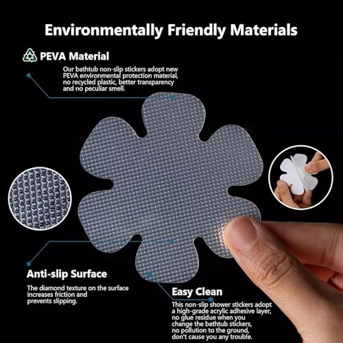 ZJchao 24 Pcs Bathtub Stickers Non Slip Shower Stickers Safety Bath Decals Anti Slip Bath Non Bathtub Decals with Scraper for Bathroom Shower Pool Stairs