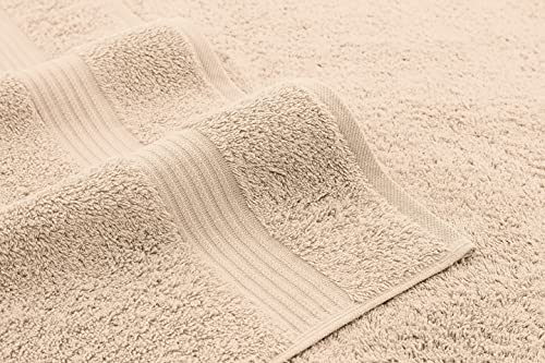 American Veteran Towel, Hand Towels for Bathroom Set of 4, 100% Cotton Turkish Hand Towel Sets, Soft Hand Face Towels, Beige Hand Towels - color: Beige, size: 16x28