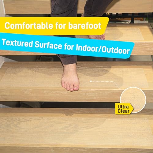 LifeGrip Anti Slip Transparent Anti Slip Tape, 6 inch by 38 feet, Non-Slip Traction Grip Tape to Tubs, Boats, Stairs, Clear, Soft, Comfortable for Bare feet (6" X 38') - size: 6" X 38'