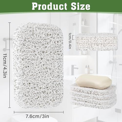 4 Pack Soap Holder Pad，Soap Holder for Kitchen & Bathroom，White Non-Slip Soap Lifting Pads for Soap Dish - color: White Soapdish Pad