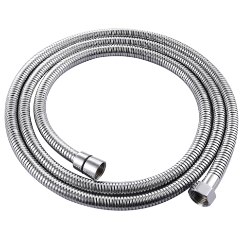CIENCIA RV Shower Hose 1.5m Flexible Stainless Steel Replacement Shower Hose with Brass Fittings, FHA018 - color: Chrome, size: 1.5meters