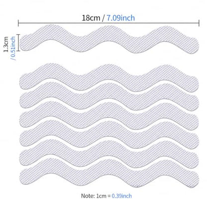 6 Pcs Anti Slip Shower Stickers, Clear Bathtub Safety Decals with Scraper, Non-Slip Adhesive Strips for Tub Floor Stairs, Waterproof Traction Tape for Bathroom Home Safety (TR) - color: Tr
