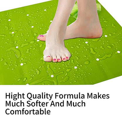 Webos Shower Mat for Textured Surface：Silicone Non Slip Shower Mat Without Suction Cups Foldable - Square Bath Mat for Reglazed Tub Textured Shower Floor (Green, 21x21) - color: Green