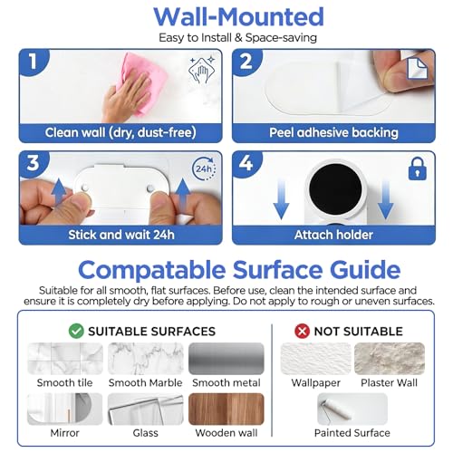 UV Toothbrush Sanitizer Holder 600mAh，Fast Charge&Auto-Inductive | portable design with usb-c fast charging, suitable for home & travel. ideal for couples, families, bathrooms, rvs and dorms.