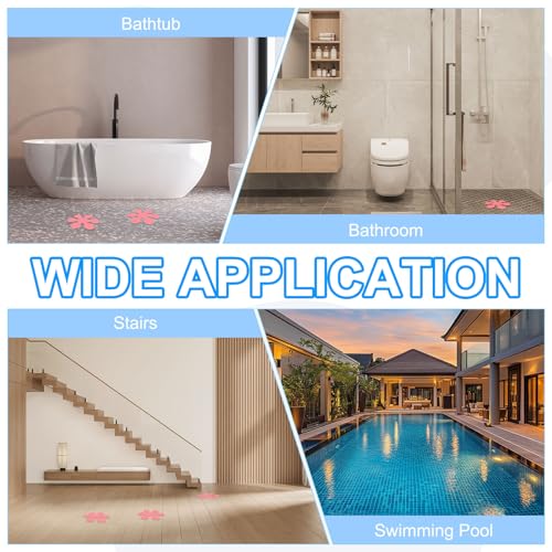 PATIKIL Bathtub Non Slip Stickers 3.15x3.15 Inch, 12 Pack Snowflake Safety Shower Floor Anti Slip Stickers with Adhesive Decals Scraper for Bath Tub Shower Floor Stair, White - color: White