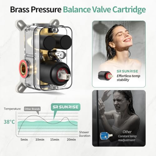 SR SUN RISE Shower Faucet Set - 10 Inch Rain Shower Head with Handheld Spray & Adjustable Slide Bar - Bathroom Shower System Wall Mounted (Valve and Trim Kit Included) - Oil Rubbed Bronze - color: Oil Rubbed Bronze