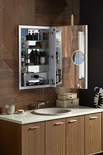 Kohler Verdera 20 in. W x 30 in. H Surface-Mount Lighted Medicine Cabinet - size: 20" W x 30" H, style: Lighted
