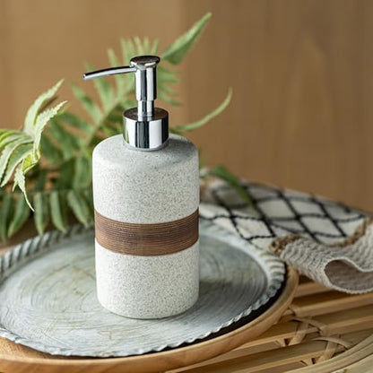 Ceramic Hand Soap Dispenser for Kitchen and Bathroom, Pump Bottle | Refillable Shampoo and Conditioner Dispenser | Lotion and Body Wash Dispenser with Stainless Steel Pump, Funnel, 12OZ White - color: White and White, size: 1xSoap Dispenser
