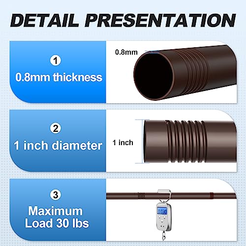 CorkLatta Bronze Shower Curtain Rod 31 to 104 Inch,1 Inch Diameter Adjustable Spring Tension Curtain Rod No Drilling Stainless Steel Telescoping Rod,No Rust | 1 Inch Diameter Stainless Steel Tension Curtain Rod Non slip, No Drill Shower Rods for Bathroom,