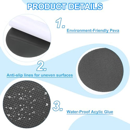 PATIKIL Bathtub Non Slip Stickers, 6 Pack Safety Shower Floor Anti Slip Stickers with Adhesive Decals Scraper for Bath Tub Shower Floor Stair, Gray - color: Gray