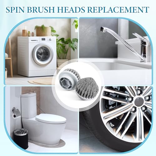 2 Pcs Cone Brush Heads Compatible with SYNOSHI Spin Scrubber | Reach Hard-to-Clean Corners, Durable PBT & ABS Material, Easy Replacement Design, Multi-Surface Cleaning