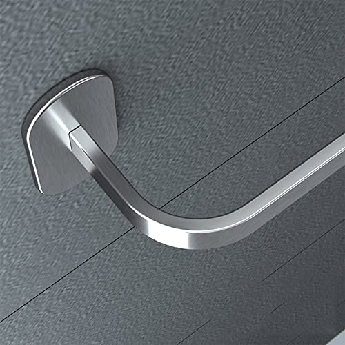 Towel Bar, Stainless Steel Single Towel Racks, Multiple Uses for Bathroom Kitchen Hand Towel Holder Dish Cloths Hanger Waterproof Wall-Mounted Towel Bar (Size : 35 * 9.2 * 4.8cm) - size: 35*9.2*4.8cm