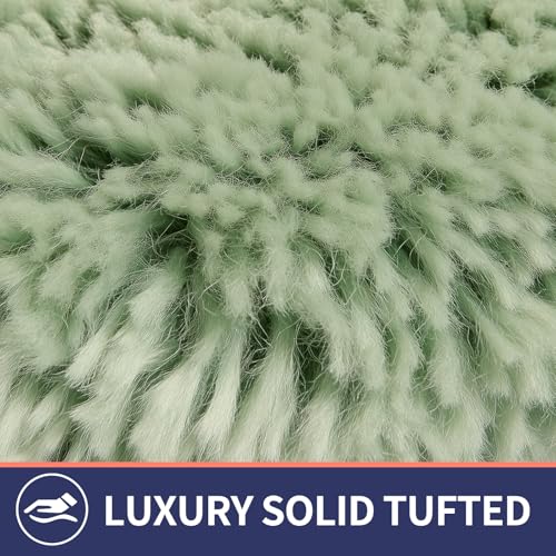 Soft Microfiber Toilet Lid Cover 17.5" x 15" Machine Washable | Solid Toilet Seat Cover Adjustable Rubber Backing Fits Most 16 -17.5" L x 14-16" W Round Oblong and Elongated Toilet Seat - color: Green