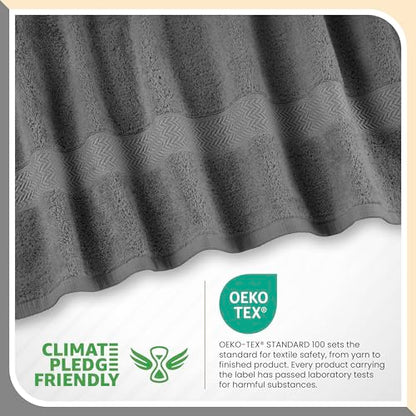 Martex 6-Piece 100% Ringspun Cotton Towel Set, Dark Grey | Quick Dry, Super Absorbent & Soft, Lightweight, 2 Bath, 2 Hand, 2 Wash Cloths - color: Dark Grey