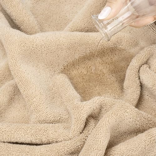 American Soft Linen Salem Washcloth Sets, 4 Piece Luxury 600 GSM 100% Cotton Washcloths for Bathroom, 13x13 inches Washrags Premium Quality Hand Face Towels, Beige - color: Beige, size: 13x13"