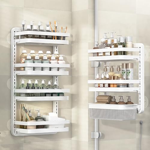 Over The Toilet Storage Shelf, Toilet Storage Wall Mounted, Bathroom Storage Organizer with Non-Trace Adhesive, Home Storage Rack(Large) - size: Large