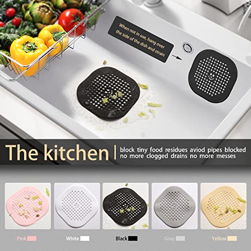 2 Pack Drain Cover Hair Catcher Silicone Drain Protector Hair Stopper for Shower Kitchen Bathroom Bathtub Mint Green - color: Mintgreen
