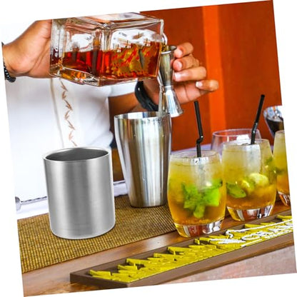 Stainless Steel Water Tumbler Cup Multi Use Smooth Beverage Holder for Home Travel Party Toothbrush and Beer Cup with Sleek Silver Finish