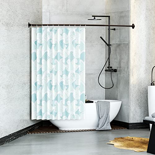 Mcrbeay Curved Shower Curtain Rod, Stainless Steel, Adjustable 40-72 inch | Heavy Duty, Extra Wide Round Shower Rod for Bathroom, Shower Stall, Bathtub, Rustproof, Bronze - color: Bronze, size: 40-72 Inches