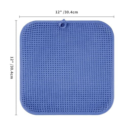 Microfiber Waffle Face Towels, 4 Pieces, Soft, Absorbent, Fast Drying, Lint Free 430 GSM (Dark Blue) - color: Dark Blue