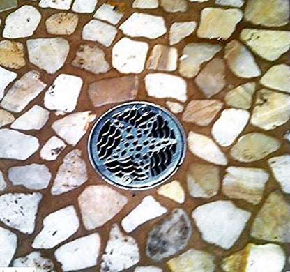 3.25" Round Shower Drain Cover – Starfish Design – 304 Stainless Steel – Fits Oatey, Sioux Chief, AB&A