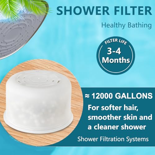 Cartridge Compatible with All Canopy Fixed & Handheld Filtered Shower Head | Replacement Shower Filter For Hard Water, 2 Pcs