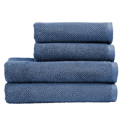 Christy Brixton 4 Piece Towel Set | Slate Blue | 100% Cotton | Ultra Soft | Super Absorbent | 600GSM | 2 Bath Towels 2 Hand Towels - color: Slate, size: 2 Hand 2 Bath Set