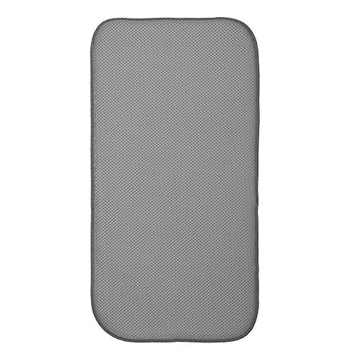 iDesign iDry Absorbent Kitchen Countertop Dish Drying Mat - 18" x 9", Mini, Pewter/Ivory - color: Pewter/Ivory, size: 18" x 9"