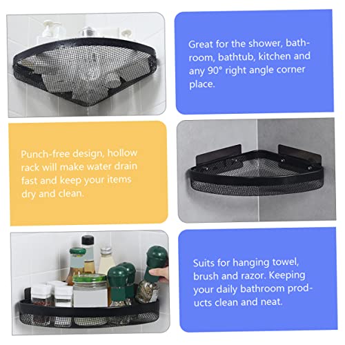 Corner Shower Organizer Adhesive Wall Mounted Bathroom Shelf Waterproof Storage Rack for Home Easy to Install Suitable for Showers and Toilets