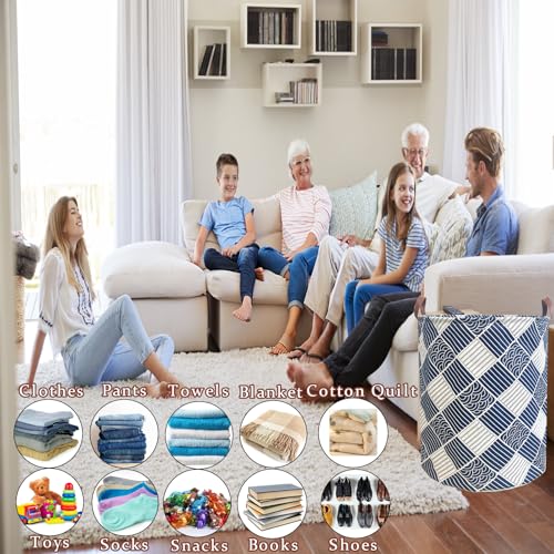 80L Waterproof Laundry Hamper in Family Leather Handle Laundry Basket in Dormitory Collapsible Laundry Bag in Nursery (91-Satisfied laundry hampers) - color: 91-Satisfied laundry hampers