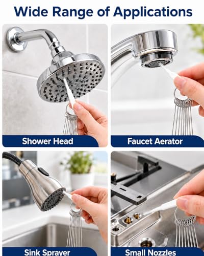 30 Pcs Shower Head Cleaning Brush Set Cleaner Picks - Small Hole Nozzle Unclogger, Anti-Clogging Shower Head Cleaner with Storage Boxes