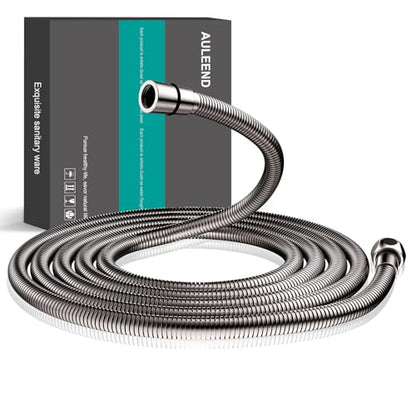 AULEEND，118 inch，encrypted shower hose 304 stainless steel metal - Extra long shower hose -（Universal Connection G 1/2" x 1/2")（brushed nickel） - color: Brushed Nickel, size: 118 Inch