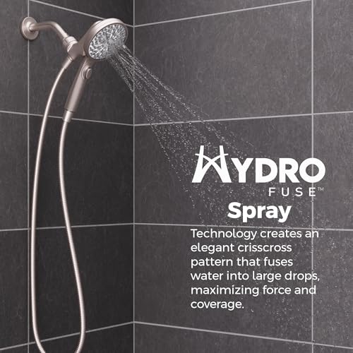 Pfister HydroFuse Handheld Shower Head, Hose Included, Magnetic Docking, 6-Function, 1.75 GPM, Spot Defense Brushed Nickel Finish, 016WS2HFM01GS - color: Spot Defense Brushed Nickel, size: 1.75 GPM