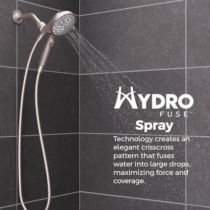 Pfister HydroFuse Handheld Shower Head, Hose Included, Magnetic Docking, 6-Function, 1.75 GPM, Spot Defense Brushed Nickel Finish, 016WS2HFM01GS - color: Spot Defense Brushed Nickel, size: 1.75 GPM