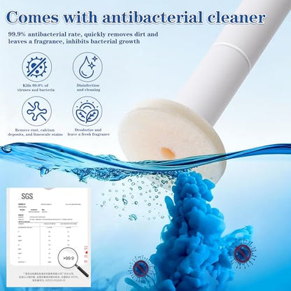 Pack of 40 Disposable Toilet Brush Refills, Designed Exclusively for Automatic pop-up Toilet Brushes. Toilet Brush Refills (Ocean Scent). Not Compatible with Electric Toilet Brushes.(40white) - color: 40white