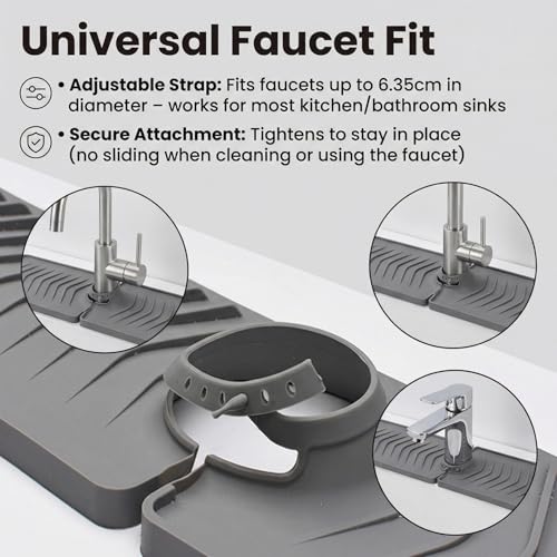 Silicone Sink Splash Guard, 30 Inch Foldable Mat - Adjustable Lock Guard for Kitchen Behind Faucet, Counter Protection(Black) - color: Black